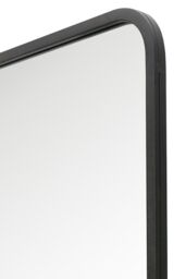 MirrorOutlet Black Metal Trapezoid Shape Framed Garden Wall Mirror (200CM X 95CM) - Size: 1 Pack - thumbnail 4