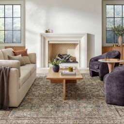 Livabliss Galey Alix Collins Avenue III Vintage Green Brown Traditional Fringe Living Rug - Size: 200 cm x 275 cm - thumbnail 1