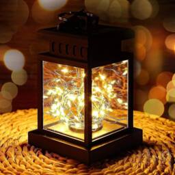 EONLION 4X LED Waterproof Solar Powered Hanging in Black - Size: 100 cm - thumbnail 3