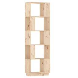 Berkfield Home Book Cabinet/Room Divider 51x25x163.5 cm Solid Wood Pine in Brown - thumbnail 2