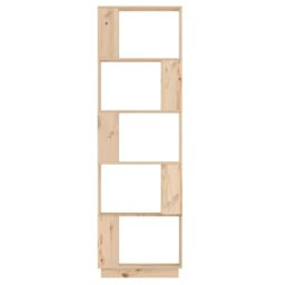 Berkfield Home Book Cabinet/Room Divider 51x25x163.5 cm Solid Wood Pine in Brown - thumbnail 5