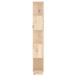 Berkfield Home Book Cabinet/Room Divider 51x25x163.5 cm Solid Wood Pine in Brown - thumbnail 6
