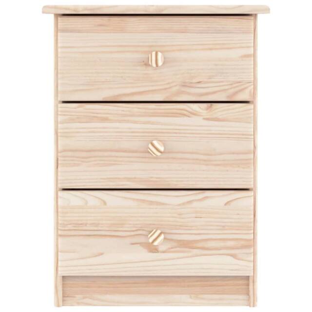 Berkfield Home Beautiful Bedside Cabinet ALTA 41x35x55 cm Solid Wood Pine in Light Brown - Size: 41 x 35 x 55 cm - image 1