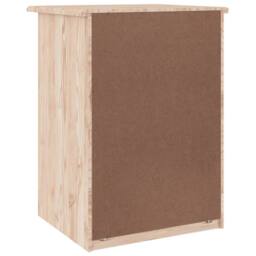 Berkfield Home Beautiful Bedside Cabinet ALTA 41x35x55 cm Solid Wood Pine in Light Brown - Size: 41 x 35 x 55 cm - thumbnail 6