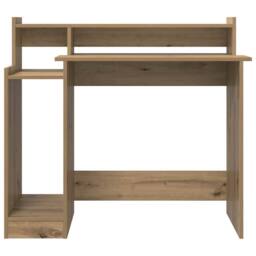 Berkfield Home Modern Desk with Desk Lamps with Shelf with Storage Artisan oak E in Brown - thumbnail 8