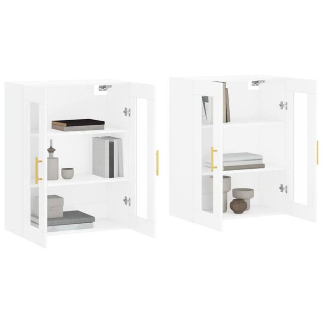 Berkfield Home Wall Mounted Cabinets 2 pcs White Engineered Wood - image 1