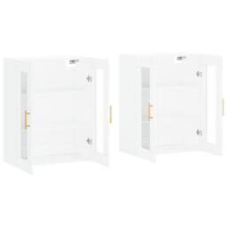 Berkfield Home Wall Mounted Cabinets 2 pcs White Engineered Wood - thumbnail 4