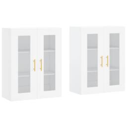 Berkfield Home Wall Mounted Cabinets 2 pcs White Engineered Wood - thumbnail 3