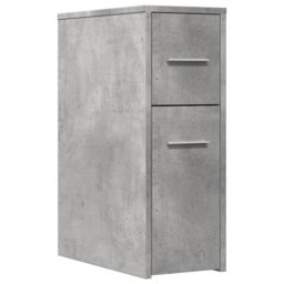 Berkfield Home Narrow Bathroom Cupboard with Wheels Concrete Grey Engineered Wood - thumbnail 2