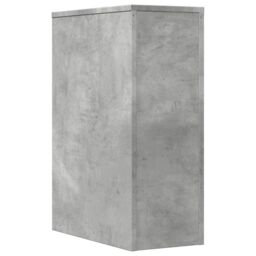 Berkfield Home Narrow Bathroom Cupboard with Wheels Concrete Grey Engineered Wood - thumbnail 6