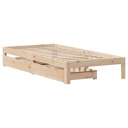 Berkfield Home Bed Frame with Drawers without Mattress 90x200 cm in Brown - thumbnail 3