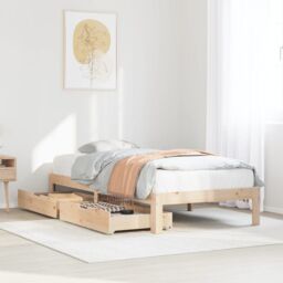 Berkfield Home Bed Frame with Drawers without Mattress 90x200 cm in Brown - thumbnail 1