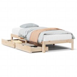Berkfield Home Bed Frame with Drawers without Mattress 90x200 cm in Brown - thumbnail 2