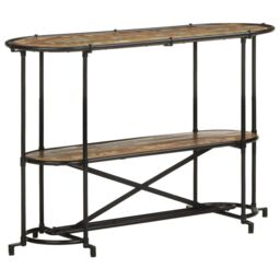 Berkfield Home Console Table 110x42x76 cm Solid Wood Reclaimed in Brown - Size: 110 x 42 x 76 cm - thumbnail 3