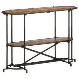 Berkfield Home Console Table 110x42x76 cm Solid Wood Reclaimed in Brown - Size: 110 x 42 x 76 cm - thumbnail 2