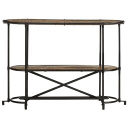 Berkfield Home Console Table 110x42x76 cm Solid Wood Reclaimed in Brown - Size: 110 x 42 x 76 cm - thumbnail 4