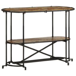 Berkfield Home Console Table 110x42x76 cm Solid Wood Reclaimed in Brown - Size: 110 x 42 x 76 cm - thumbnail 1