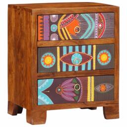 Berkfield Home Sideboard Multicolour 50x35x60 Solid Wood Acacia - thumbnail 3
