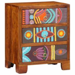 Berkfield Home Sideboard Multicolour 50x35x60 Solid Wood Acacia - thumbnail 1