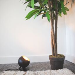 Happy Homewares Modern Adjustable Projector LED Table/Floor Uplighter with Satin Inner in Black - thumbnail 7