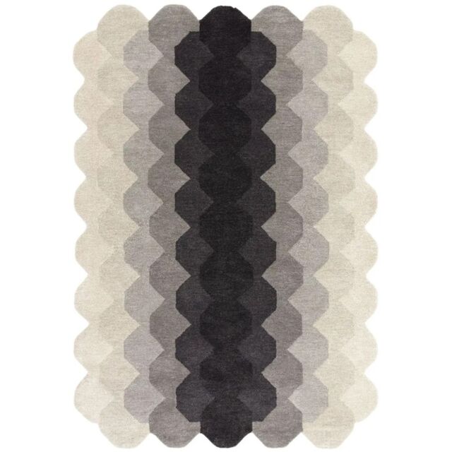 The Rug Shop UK Charcoal Handmade Wool Modern Abstract Easy To Clean Area Rug - Size: 160 cm x 230 cm - image 1