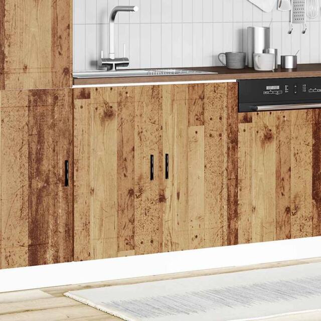 "Berkfield Home Sink Base Cabinet ""Porto"" Old Wood 80x46x81.5 cm Engineered Wood in Brown - Size: 80x46x81.5 cm" - image 1