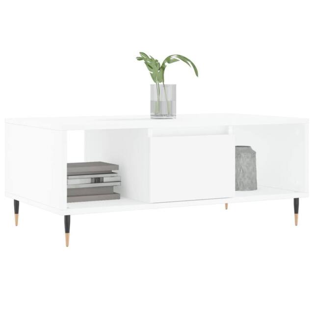 Berkfield Home Modern Coffee Table White 90x50x36.5 cm Engineered Wood - image 1