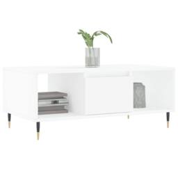Berkfield Home Modern Coffee Table White 90x50x36.5 cm Engineered Wood - thumbnail 1