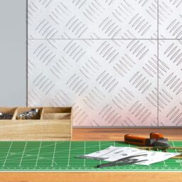 Berkfield Home Aluminium Checker Plates 4 pcs Anti-Slip 30x20 cm in Silver - Size: Medium - thumbnail 2