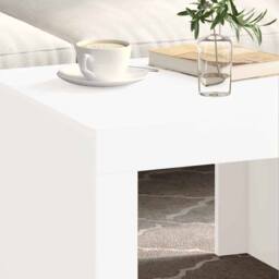 Berkfield Home Durable Coffee Table White 50x50x35 cm Engineered Wood - Size: 50 x 50 x 35 cm - thumbnail 1