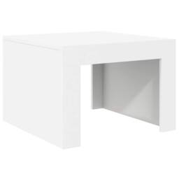 Berkfield Home Durable Coffee Table White 50x50x35 cm Engineered Wood - Size: 50 x 50 x 35 cm - thumbnail 3