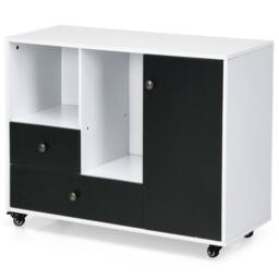 Havendro 2-Drawer Mobile File Cabinet Rolling Printer Stand with Storage