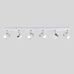 ValueLights Rosie Spotlight 6 Way White Ceiling Bar Spotlight - thumbnail 2