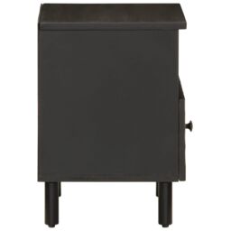 Berkfield Home Bedside Cabinets 2 pcs Black 40x33x46 cm Solid Wood Mango - Size: 40 x 33 x 46 cm - thumbnail 5