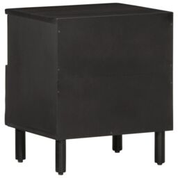 Berkfield Home Bedside Cabinets 2 pcs Black 40x33x46 cm Solid Wood Mango - Size: 40 x 33 x 46 cm - thumbnail 6