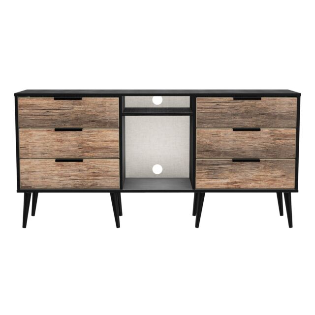 Ready Assembled 2 U Fuji 6 Drawer Sideboard (Ready Assembled) in Walnut - image 1