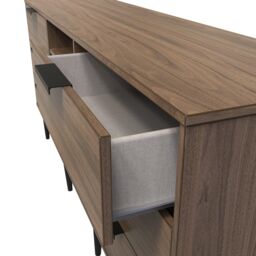 Ready Assembled 2 U Fuji 6 Drawer Sideboard (Ready Assembled) in Walnut - thumbnail 5