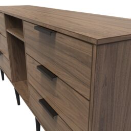 Ready Assembled 2 U Fuji 6 Drawer Sideboard (Ready Assembled) in Walnut - thumbnail 4