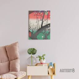 "Artery8 Plum Orchard of Kameido Canvas Wall Art Print Utagawa Hiroshige - Size: W18"" x H24""" - thumbnail 3