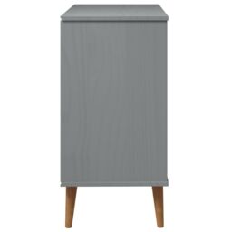 Berkfield Home Drawer Cabinet MOLDE Grey 80x40x80 cm Solid Wood Pine - Size: 80 x 40 x 80 cm - thumbnail 6