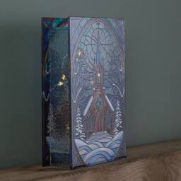 Samuel Alexander 21cm Double Sided Stained Glass Victorian Church Decoration with LEDs - thumbnail 5