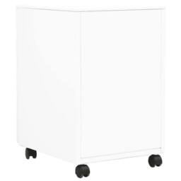Berkfield Home Mobile File Cabinet White 39x45x60 cm Steel - Size: 39 x 45 x 60 cm - thumbnail 4
