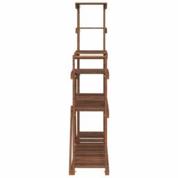 Berkfield Home Elegant Flower Stand 110x25x111 cm Solid Wood Fir in Brown - Size: 110 x 25 x 111 cm - thumbnail 5