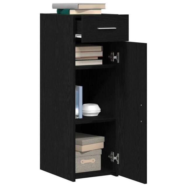 Berkfield Home Sideboard Black Oak 30x42, 5x93 cm Engineered Wood - image 1