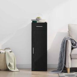 Berkfield Home Sideboard Black Oak 30x42, 5x93 cm Engineered Wood - thumbnail 4