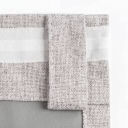 Marlow 100% Blackout Curtains for Bedroom Living Room Thermal Insulated in Natural White - Size: 213 cm width x 132 cm drop - thumbnail 7