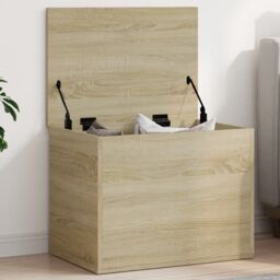 Berkfield Home Storage Box Sonoma Oak 60x42x46 cm Engineered Wood in Brown - Size: 60 x 42 x 46 cm - thumbnail 1