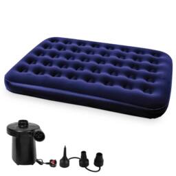 Havendro Inflatable AirBed Mattress Size Double + Air Pump in Blue