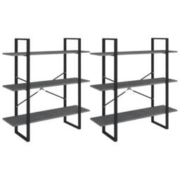 Berkfield Home High Cabinet Grey 100x30x210 cm Solid Pine Wood - Size: 100 x 30 x 210 cm - thumbnail 7