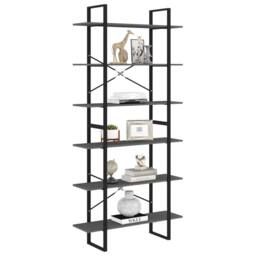Berkfield Home High Cabinet Grey 100x30x210 cm Solid Pine Wood - Size: 100 x 30 x 210 cm